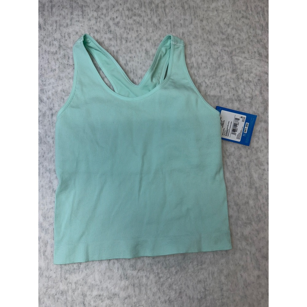 DSG Girls Momentum Shelf Tank‎ 2.0 Waterscape Green Ribbed Active Top Size S